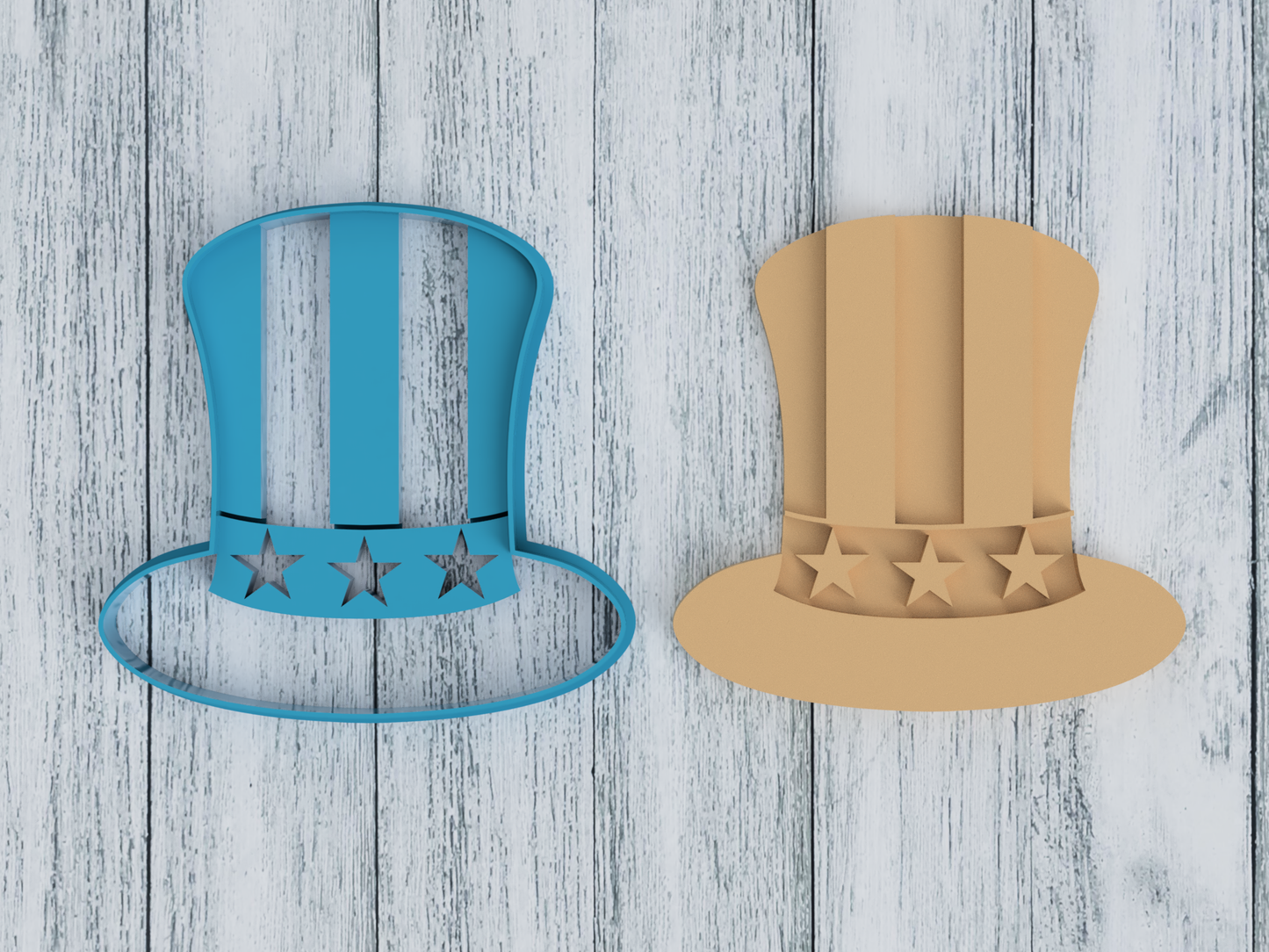 Uncle Sam's Top Hat - Cookie Cutter / Sugar Cookie / Fondant / Clay (0094)