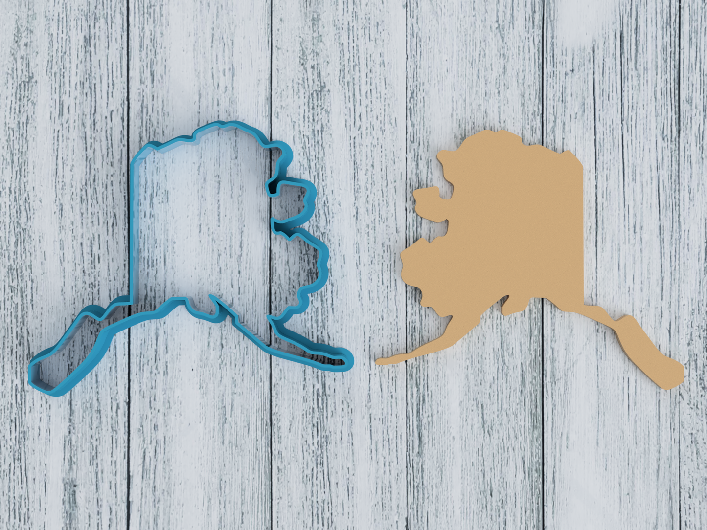 Alaska State Outline - Cookie Cutter / Sugar Cookie / Fondant / Clay (1097)