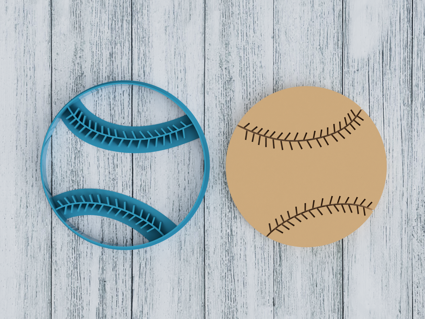 Baseball - Cookie Cutter / Sugar Cookie / Fondant / Clay (1056)