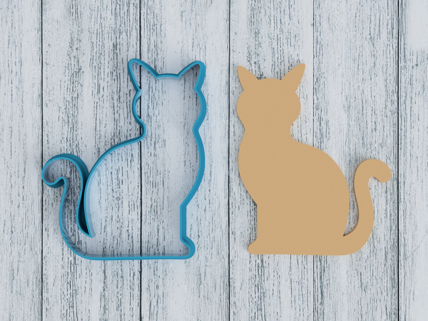 Black Cat Outline - Cookie Cutter / Sugar Cookie / Fondant / Clay (1406)