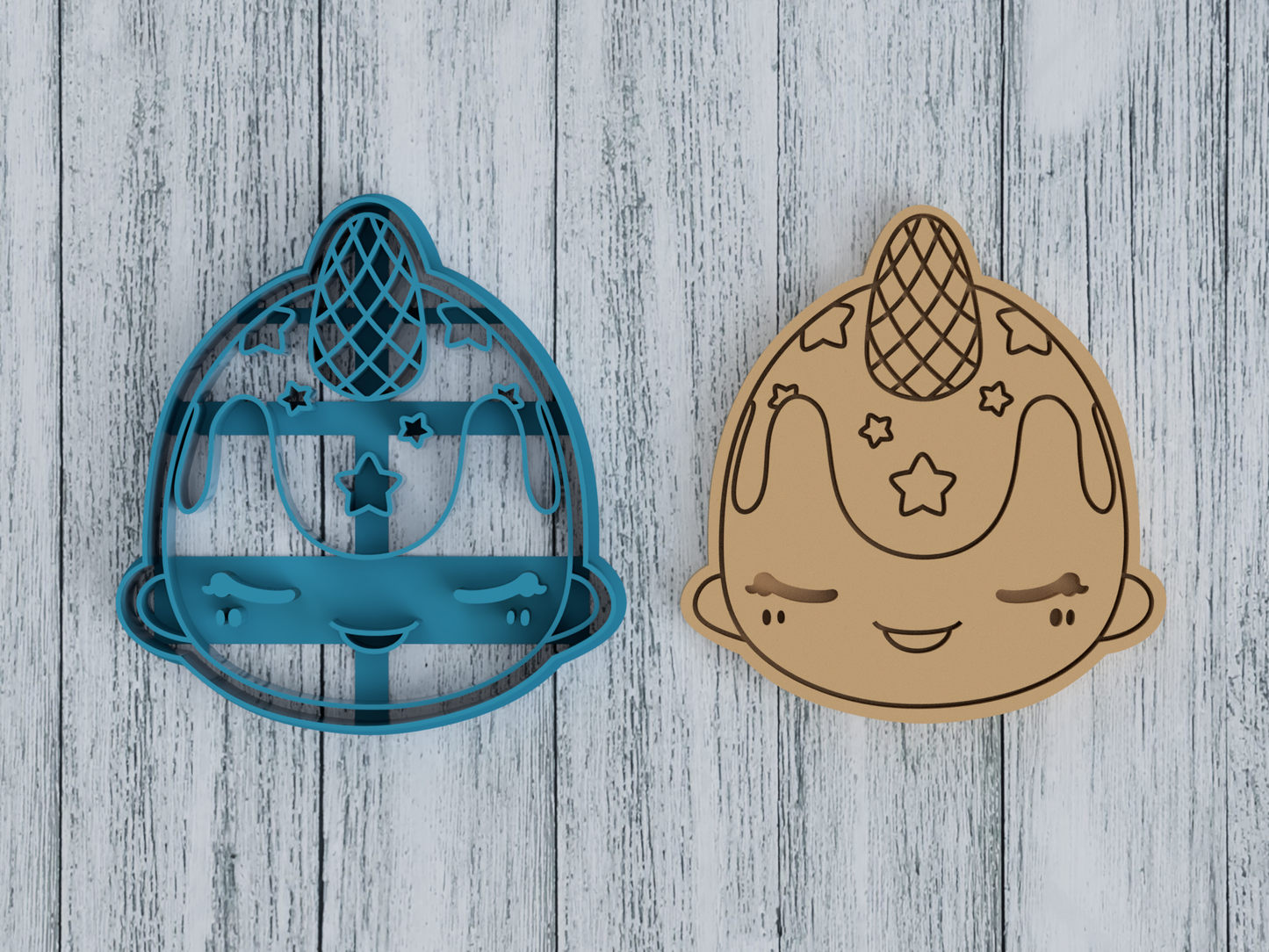Blue Moon Nomwhal - Tasty Peach Studios - Cookie Cutter / Sugar Cookie / Fondant / Clay (1.9)