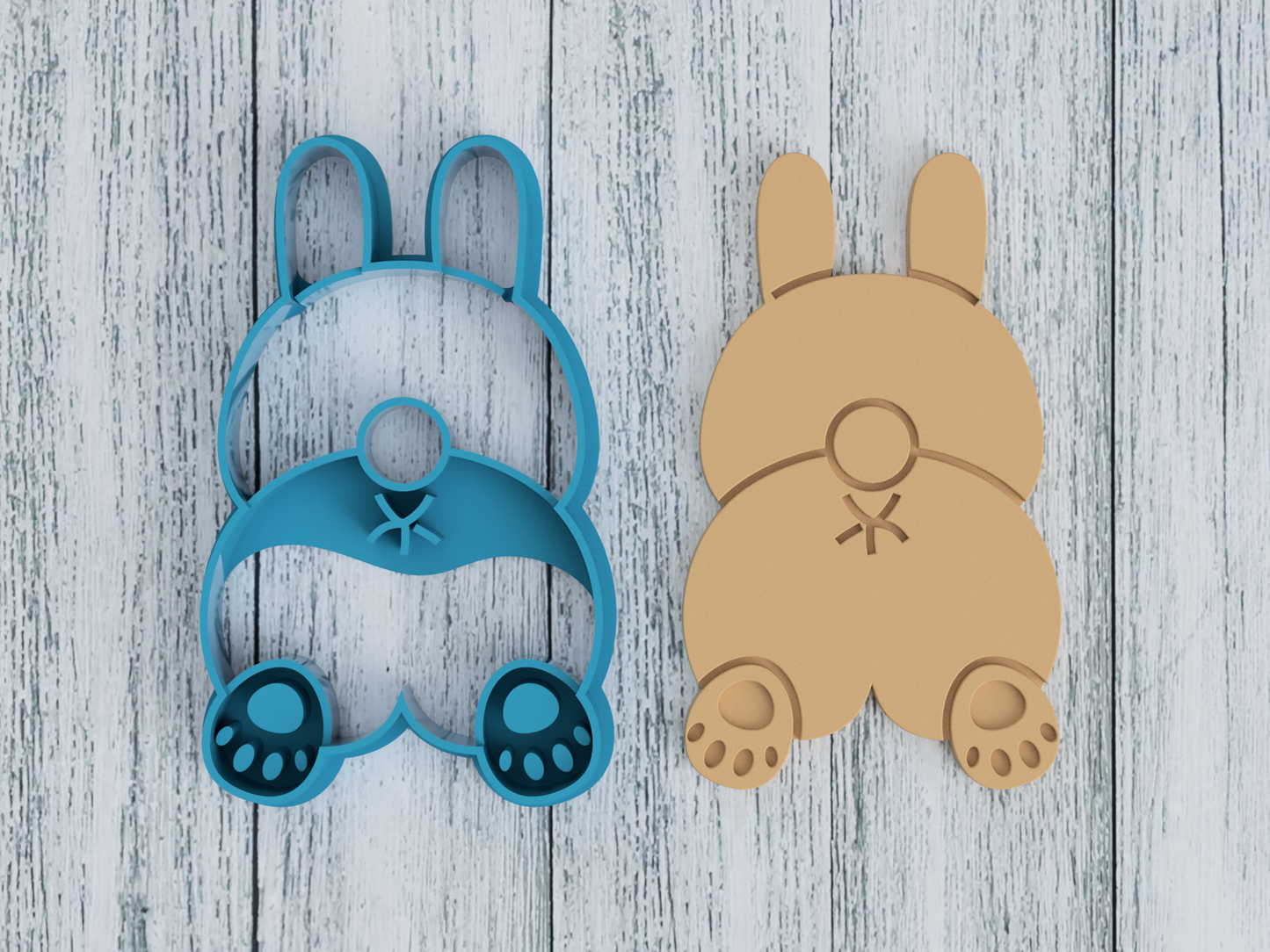 Bunny Rabbit with Feet - Cookie Cutter / Sugar Cookie / Fondant / Clay (0131)