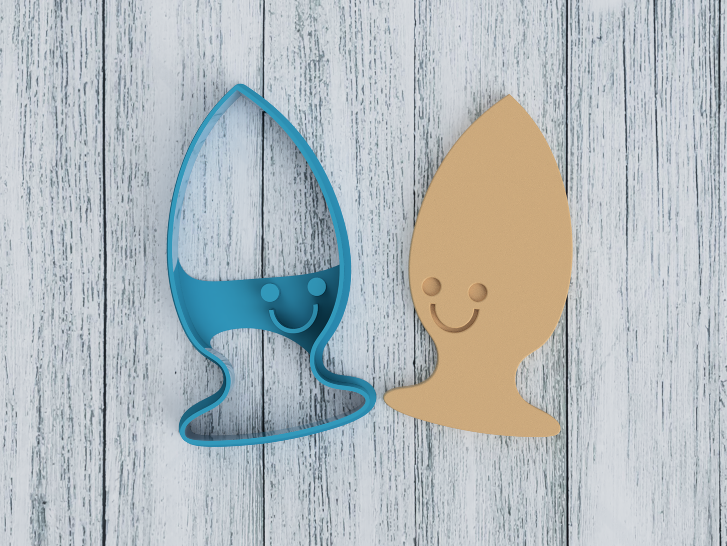 Naughty - Cartoon Butt Plug - Cookie Cutter / Sugar Cookie / Fondant / Clay (0166)