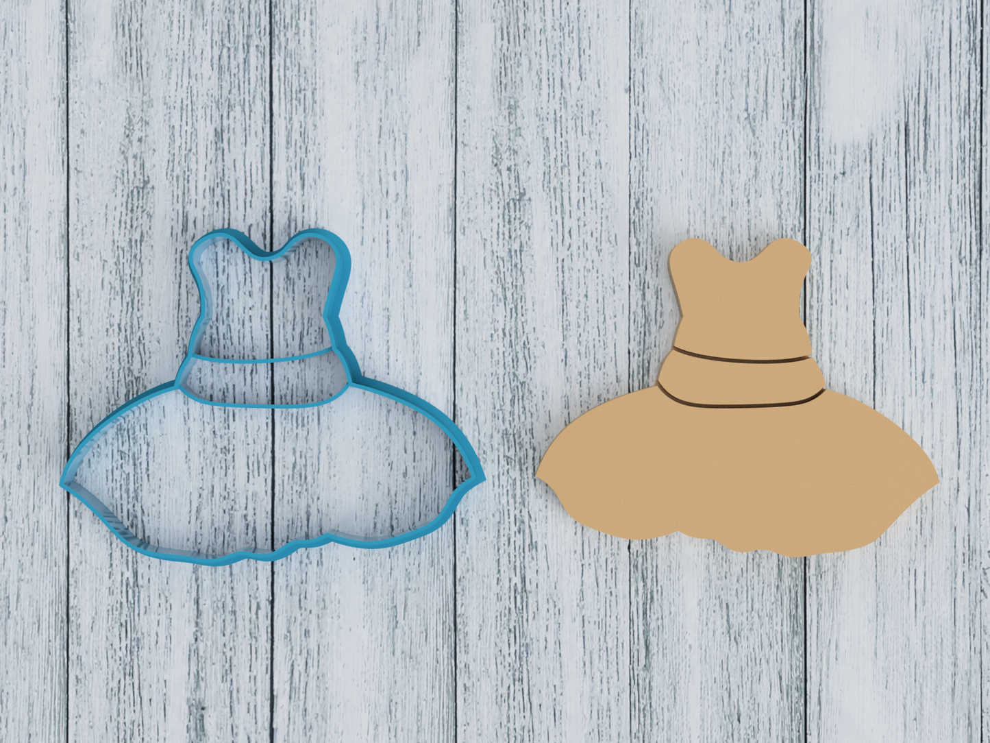 Cartoon Dress - Cookie Cutter / Sugar Cookie / Fondant / Clay (1424)