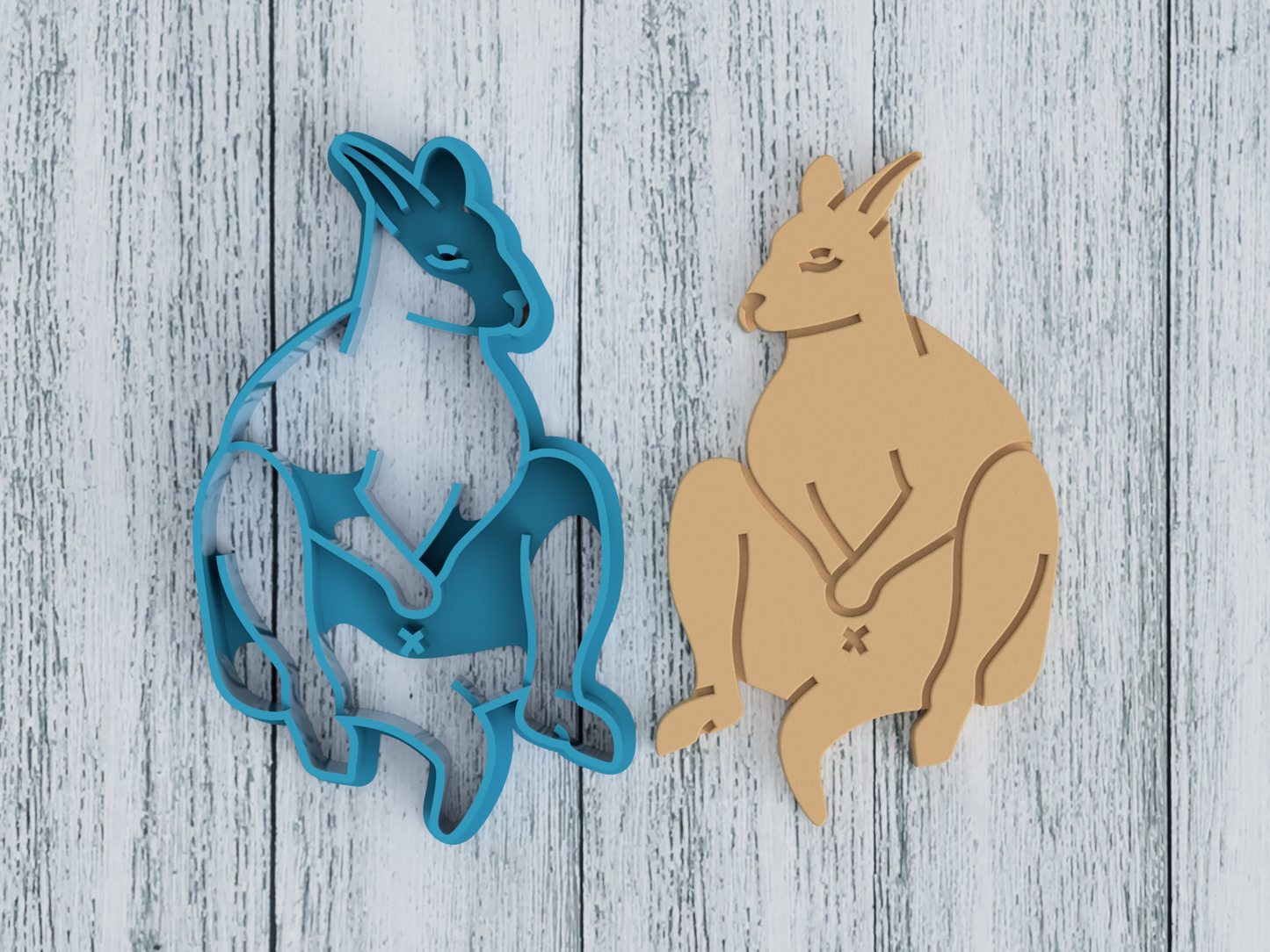 Chilling Kangaroo Butt - Cookie Cutter / Sugar Cookie / Fondant / Clay (0170)