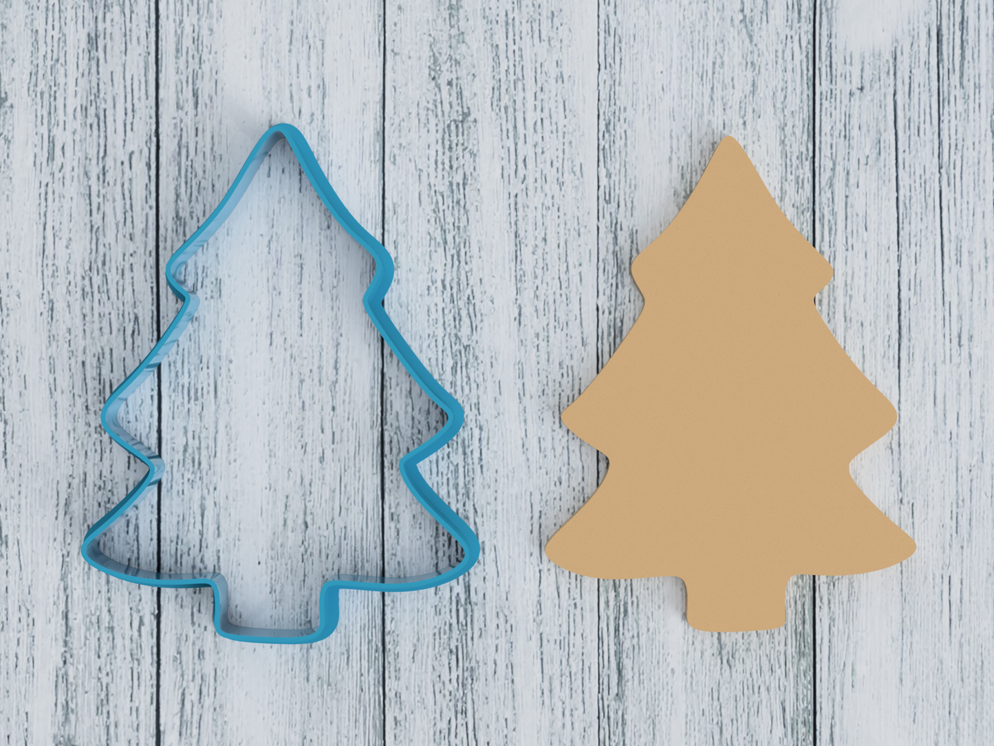 Christmas Tree Outline - Cookie Cutter / Sugar Cookie / Fondant / Clay (1398)