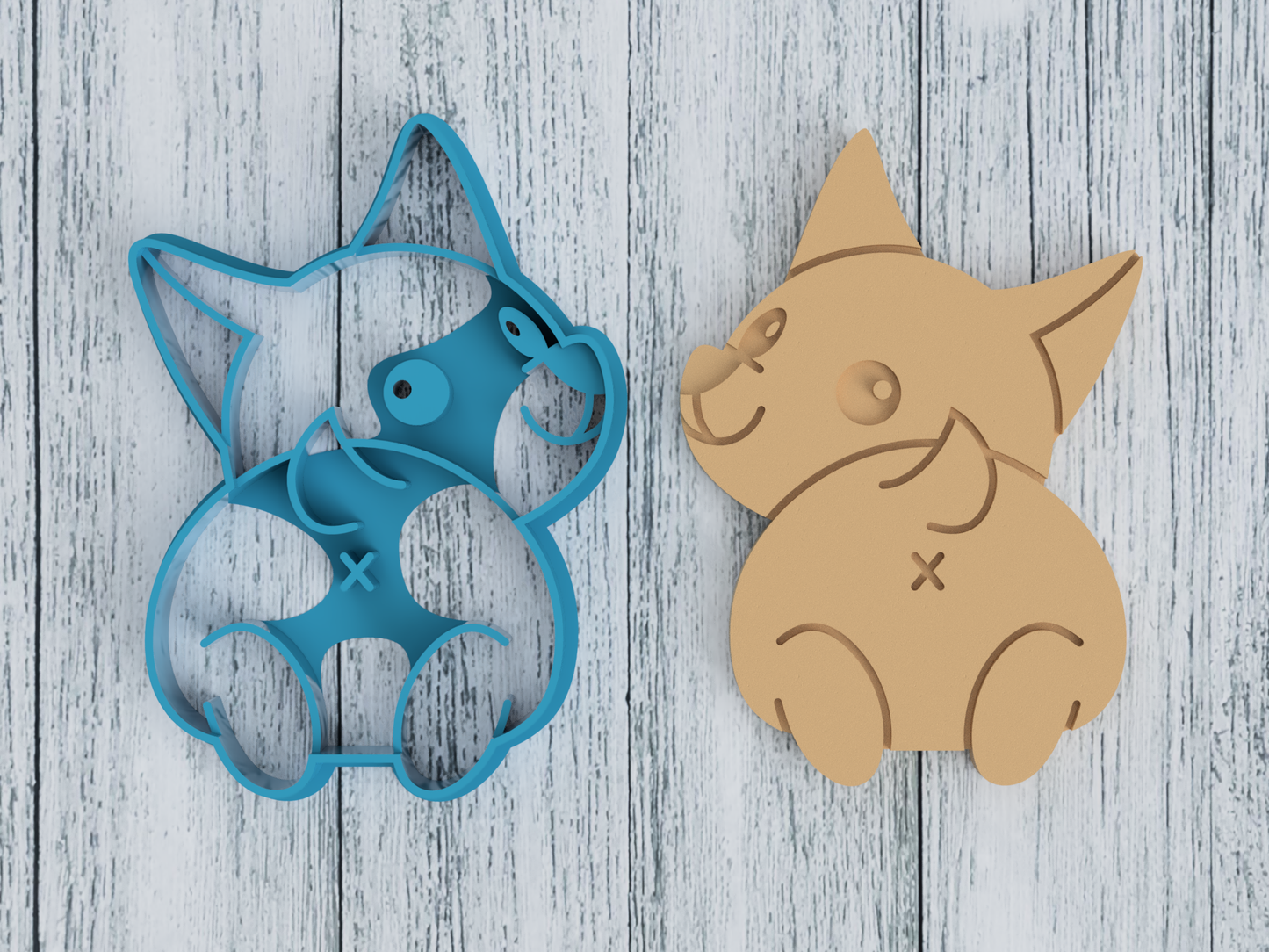 Corgi Butt - Corgi Looking Back - Cookie Cutter / Sugar Cookie / Fondant / Clay (0013)