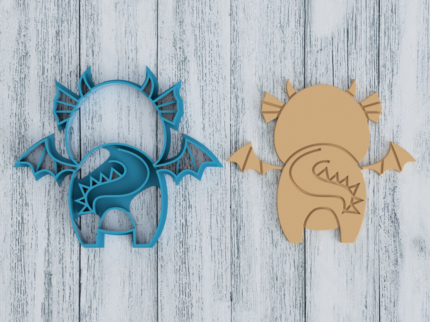 Cute Baby Dragon Butt - Cookie Cutter / Sugar Cookie / Fondant / Clay (0148)