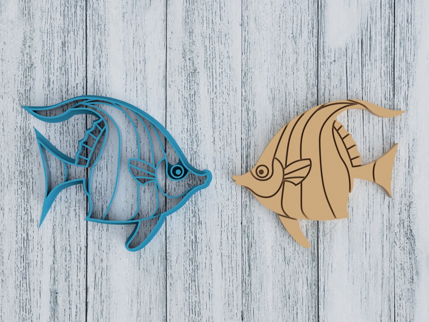 Detailed Angelfish - Cookie Cutter / Fondant / Sugar Cookies / Clay (0200)