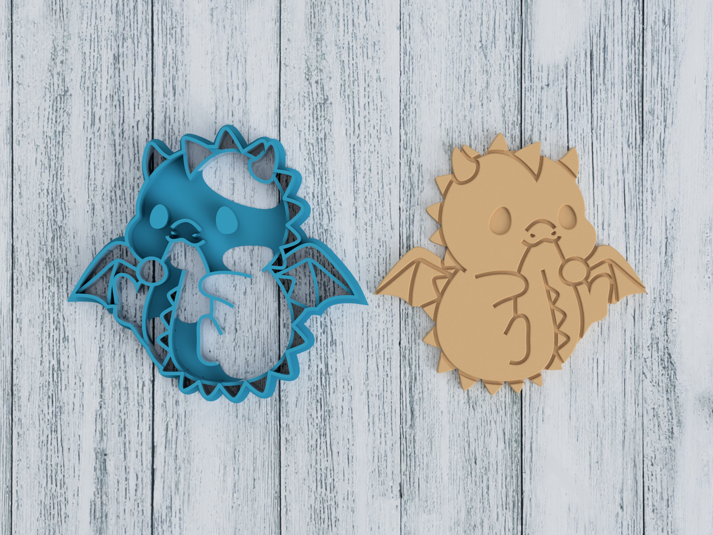 Dragon Eating Tail - Cookie Cutter / Sugar Cookie / Fondant / Clay (0197)