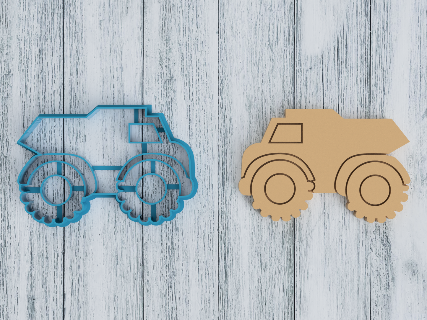Dump Truck - Cookie Cutter / Sugar Cookie / Fondant / Clay (1224)