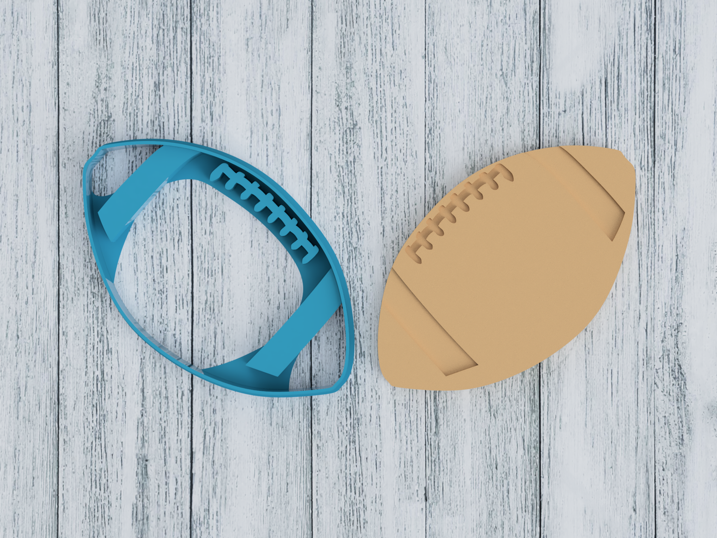 Football - Cookie Cutter / Sugar Cookie / Fondant / Clay (0075)