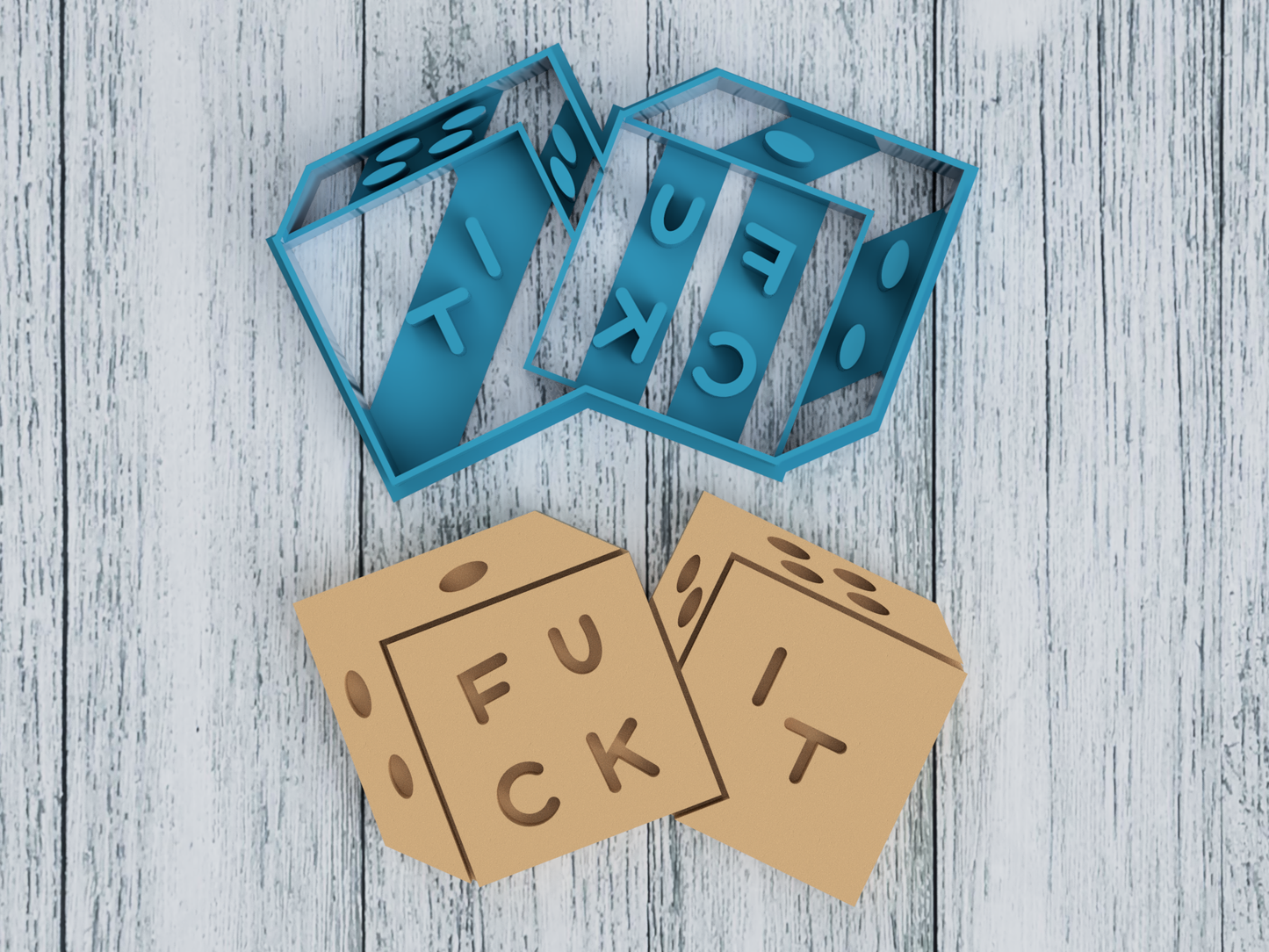 Fuck It Dice - Cookie Cutter / Sugar Cookie / Fondant / Clay (0084)