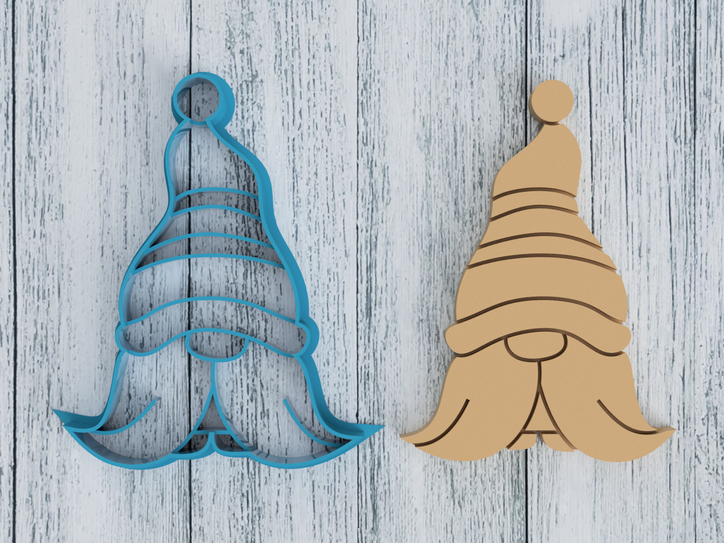 Gnome in Tall Hat - Cookie Cutter / Sugar Cookie / Fondant / Clay (0297)