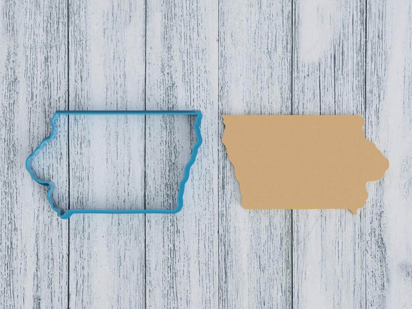 Iowa Outline - Cookie Cutter / Sugar Cookie / Fondant / Clay (1425)