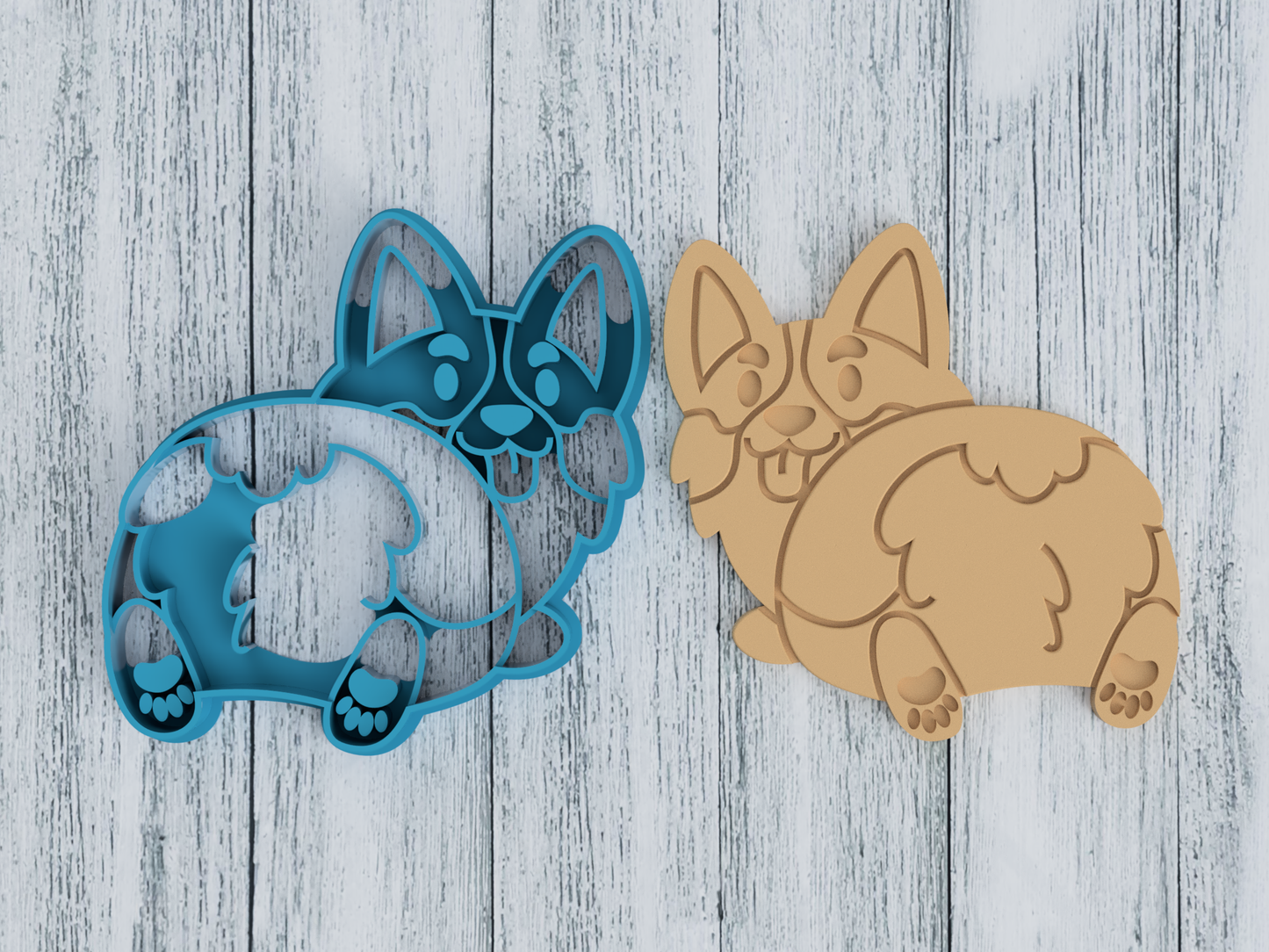 Laying Corgi Butt - Cookie Cutter / Sugar Cookie / Fondant / Clay (0178)