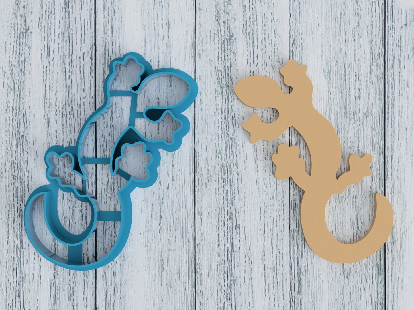 Lizard Outline - Cookie Cutter / Sugar Cookie / Fondant / Clay (1431)