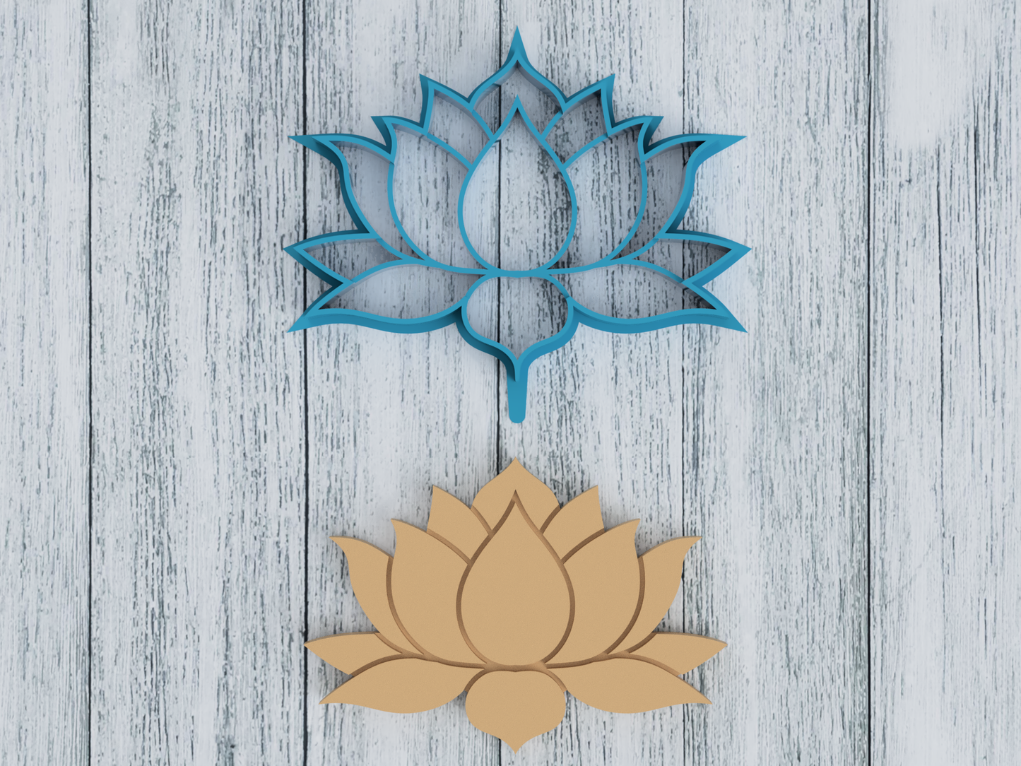 Lotus Flower - Cookie Cutter / Sugar Cookie / Fondant / Clay (0067)