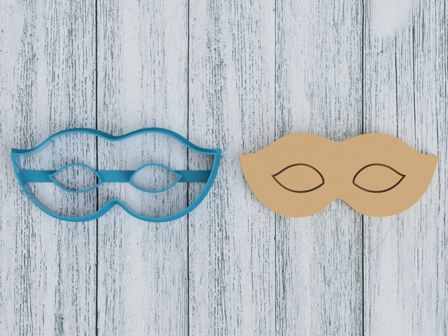 Masquerade Mask - Cookie Cutter / Sugar Cookie / Fondant / Clay (1452)