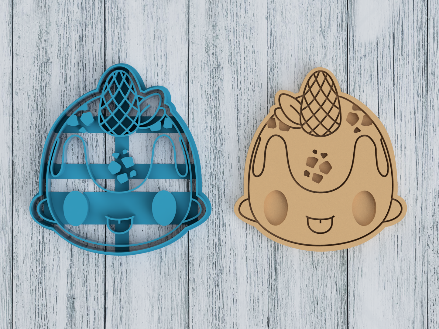 Mint Chip Nomwhal - Tasty Peach Studios - Cookie Cutter / Sugar Cookie / Fondant / Clay (1.11)
