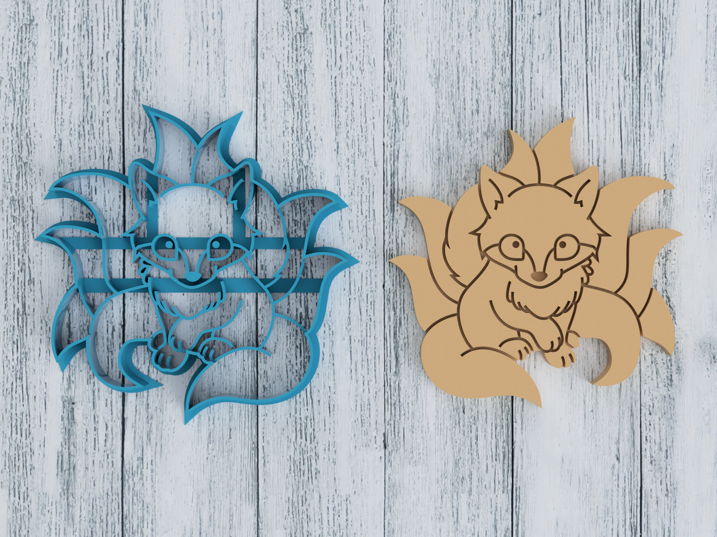 Baby Ninetailed Fox - Cookie Cutter / Sugar Cookie / Fondant / Clay (0104)
