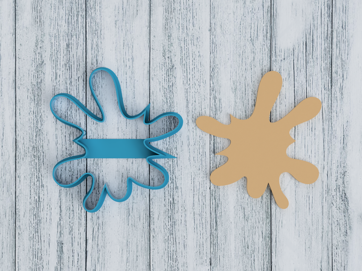 Paint Splatter - Cookie Cutter / Sugar Cookie / Fondant / Clay (1347)