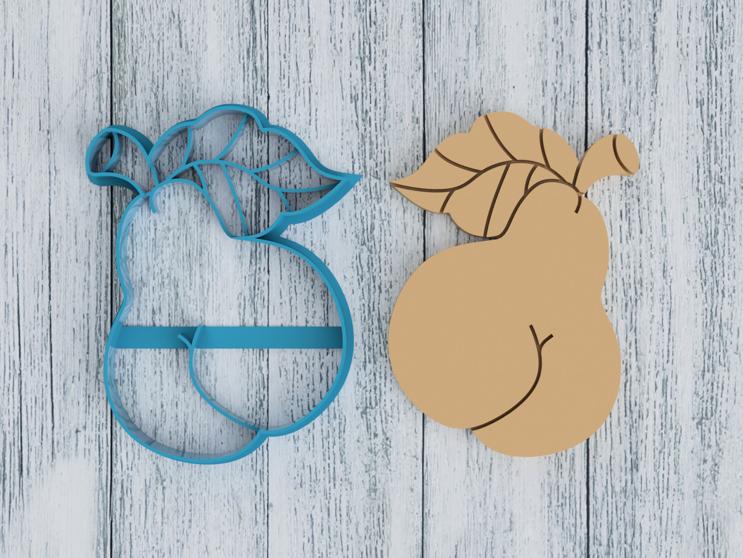 Pear Butt - Cookie Cutter / Sugar Cookie / Fondant / Clay (0108)