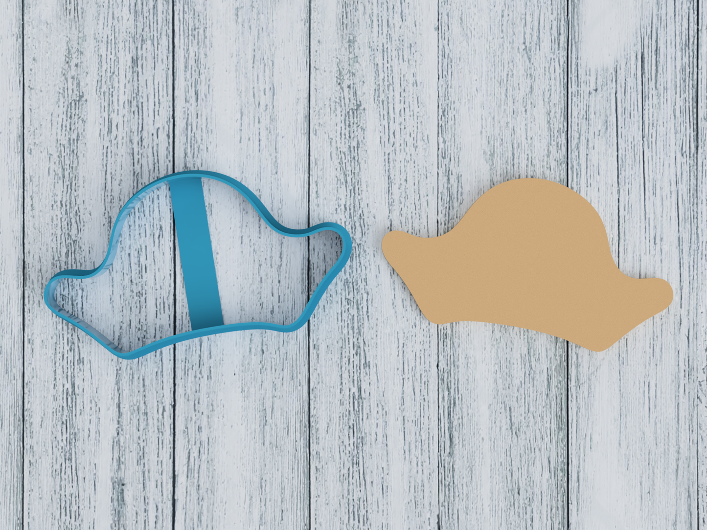 Pirate Hat Outline - Cookie Cutter / Sugar Cookie / Fondant / Clay (1082)