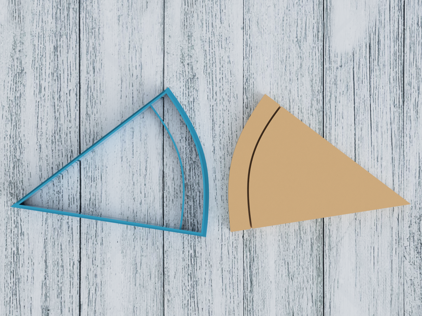 Pizza Slice - Cookie Cutter / Sugar Cookie / Fondant / Clay (1043)