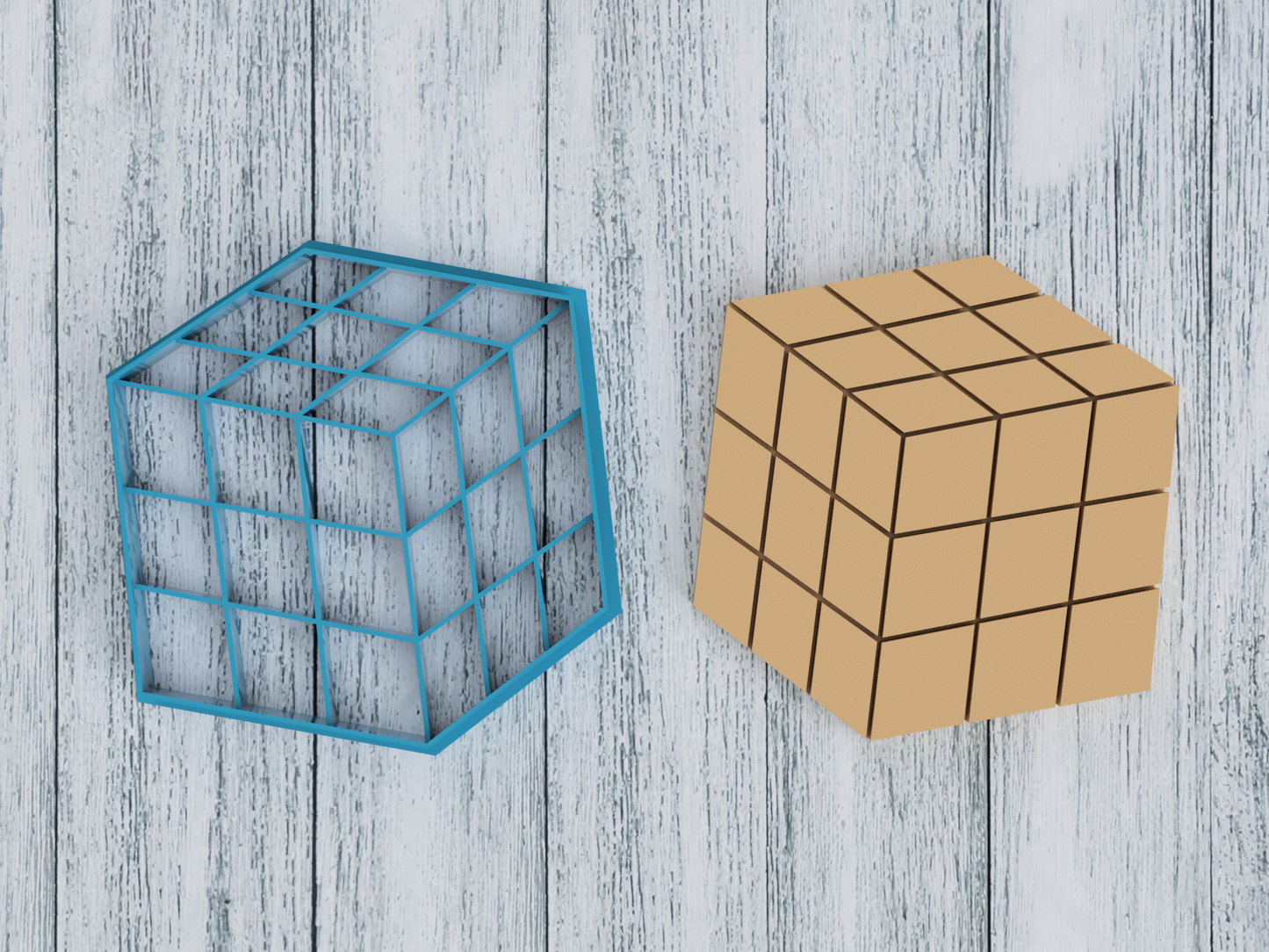 Rubik's Cube - Cookie Cutter / Sugar Cookie / Fondant / Clay (1345)