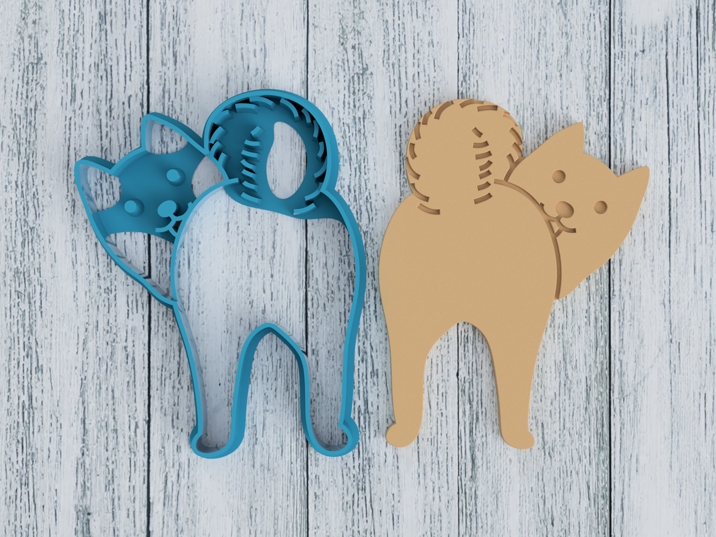Shiba Inu Dog Butt - Cookie Cutter / Sugar Cookie / Fondant / Clay (0117)
