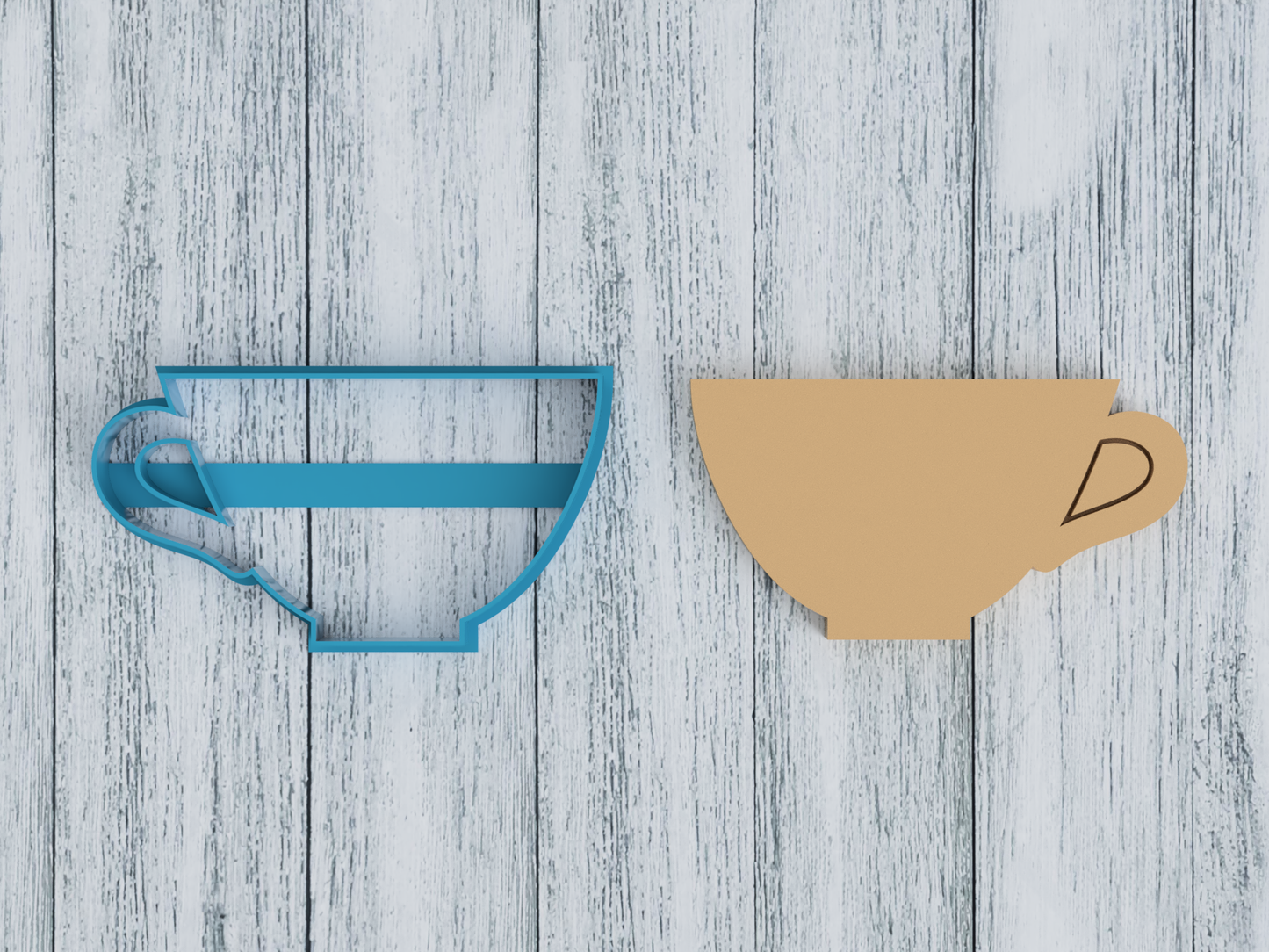 Tea Cup - Cookie Cutter / Sugar Cookie / Fondant / Clay (1171)