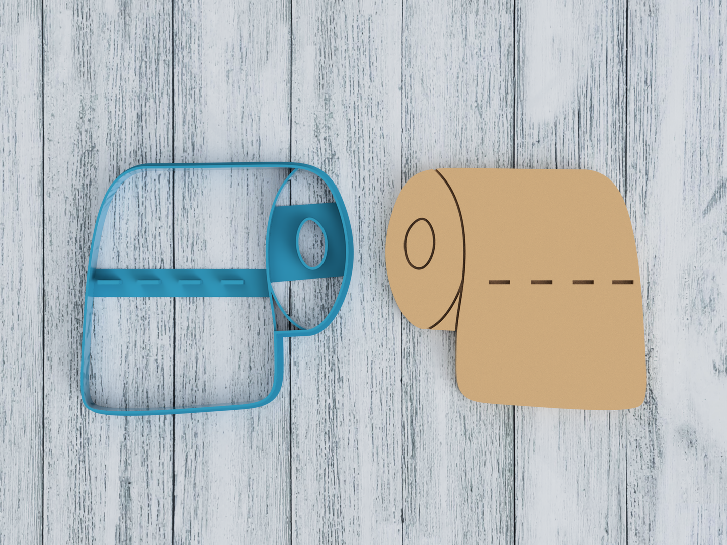 Toilet Paper Roll- Cookie Cutter / Sugar Cookie / Fondant / Clay (1392)