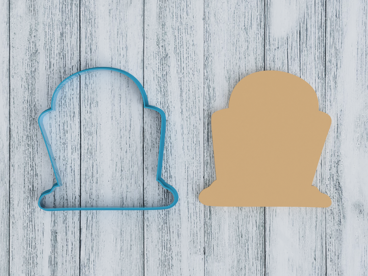 Tomb Stone Outline - Cookie Cutter / Sugar Cookie / Fondant / Clay (1408)