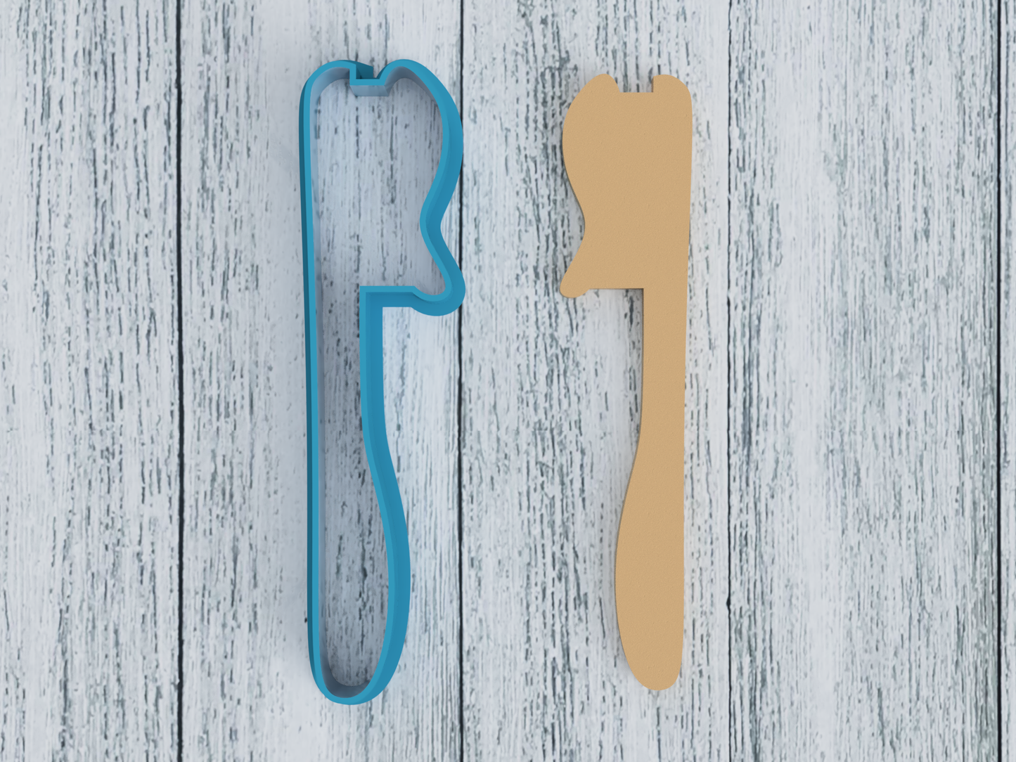 Toothbrush Outline - Cookie Cutter / Sugar Cookie / Fondant / Clay (1418)