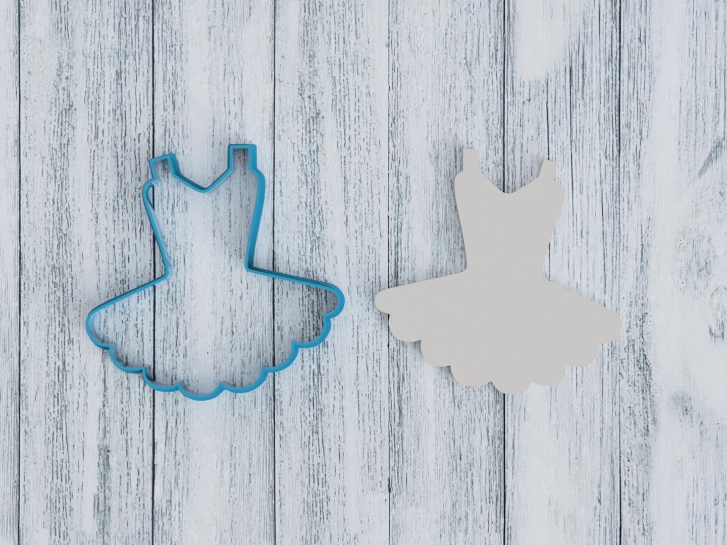 Tutu Cookie Cutter / Sugar Cookie / Fondant / Clay (1282)