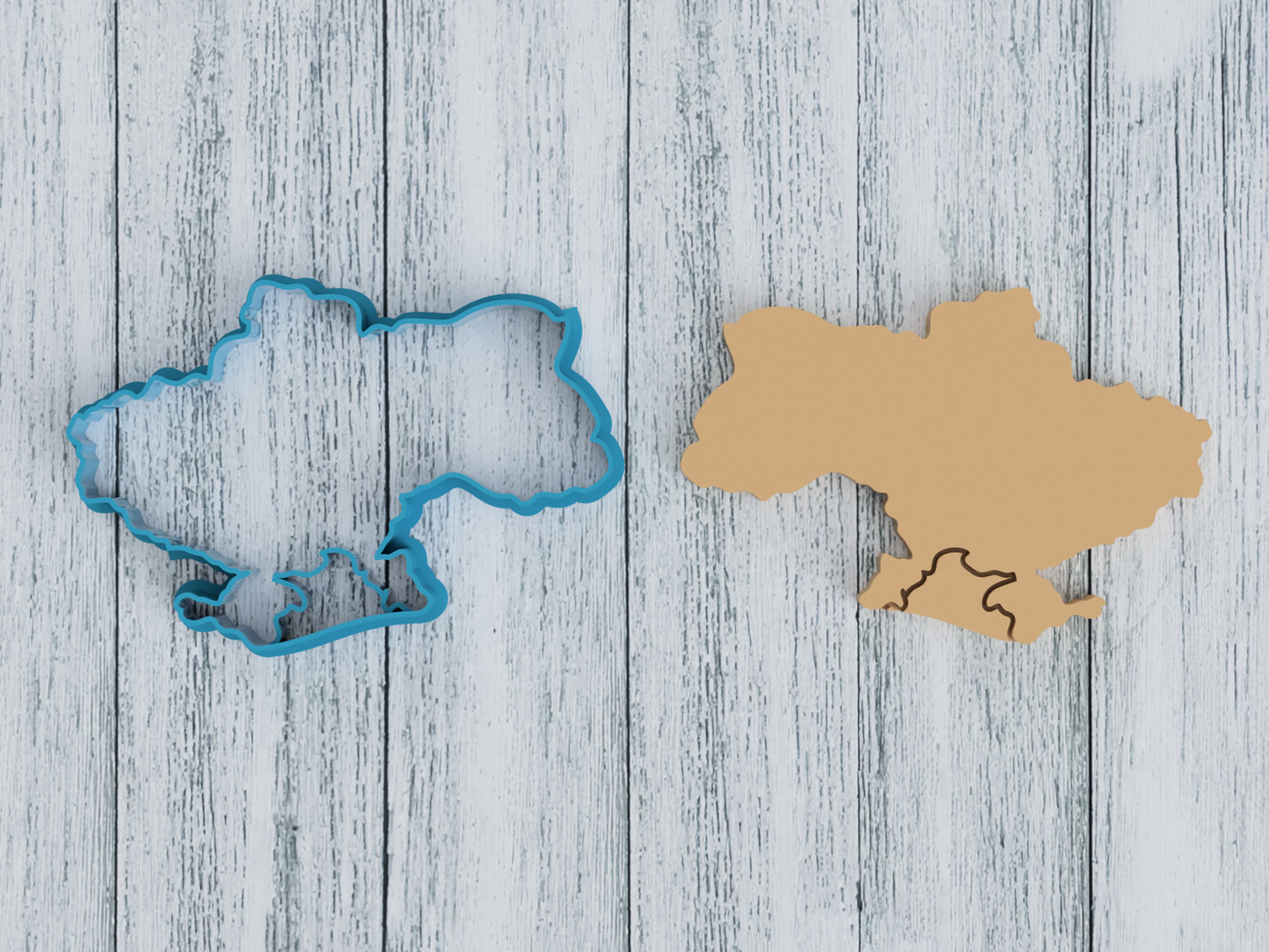 Ukraine Outline - Cookie Cutter / Sugar Cookie / Fondant / Clay (1021)