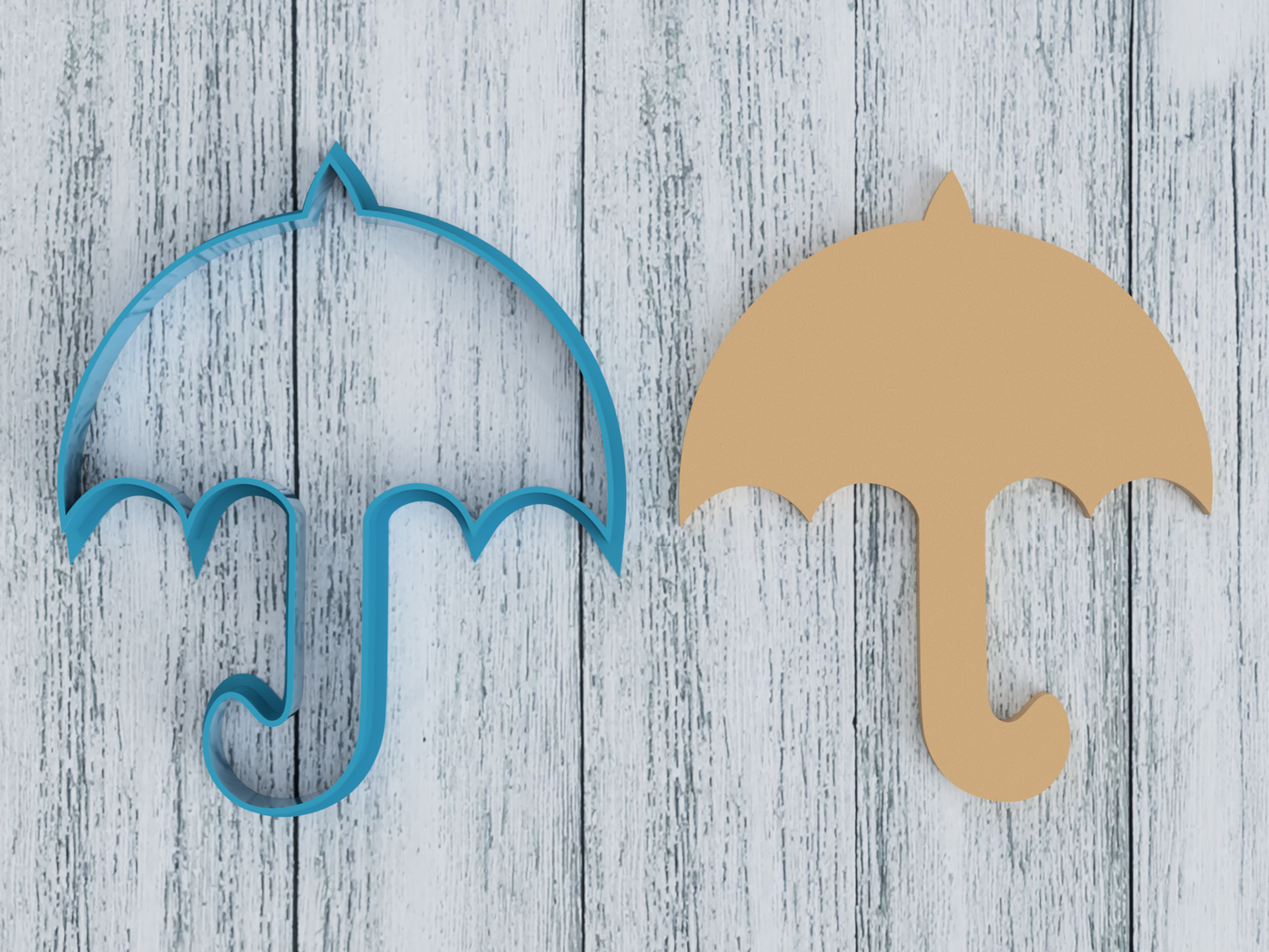 Umbrella Outline - Cookie Cutter / Sugar Cookie / Fondant / Clay (1411)