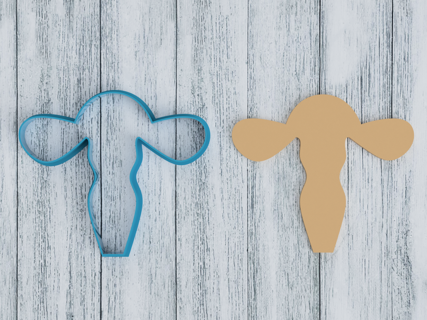Uterus Outline - Cookie Cutter / Sugar Cookie / Fondant / Clay (1283)