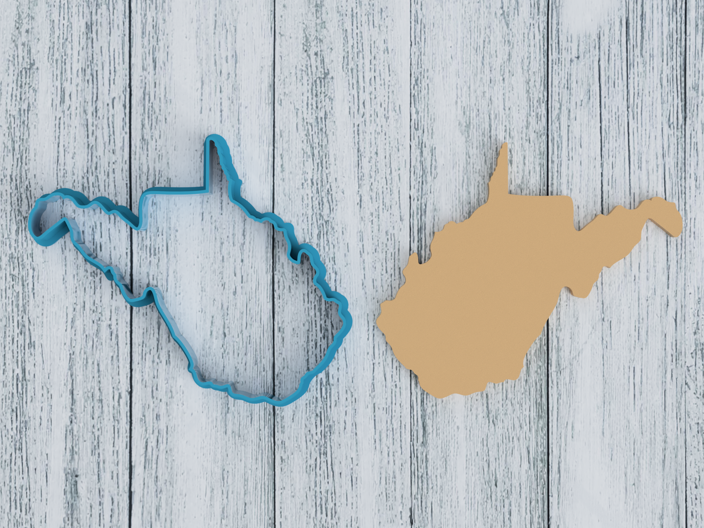 West Virginia State Outline - Cookie Cutter / Sugar Cookie / Fondant / Clay (1367)