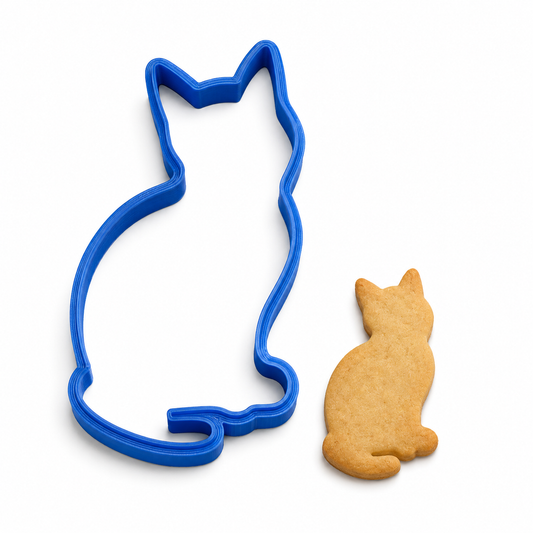 Sitting Cat- Cookie Cutter / Sugar Cookie / Fondant / Clay (0201)