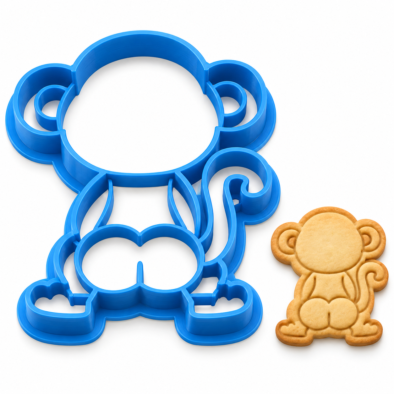 Monkey Butt Cookie Cutter, Funny Jungle Safari Party Baking Shape (1700) (4 Inch)