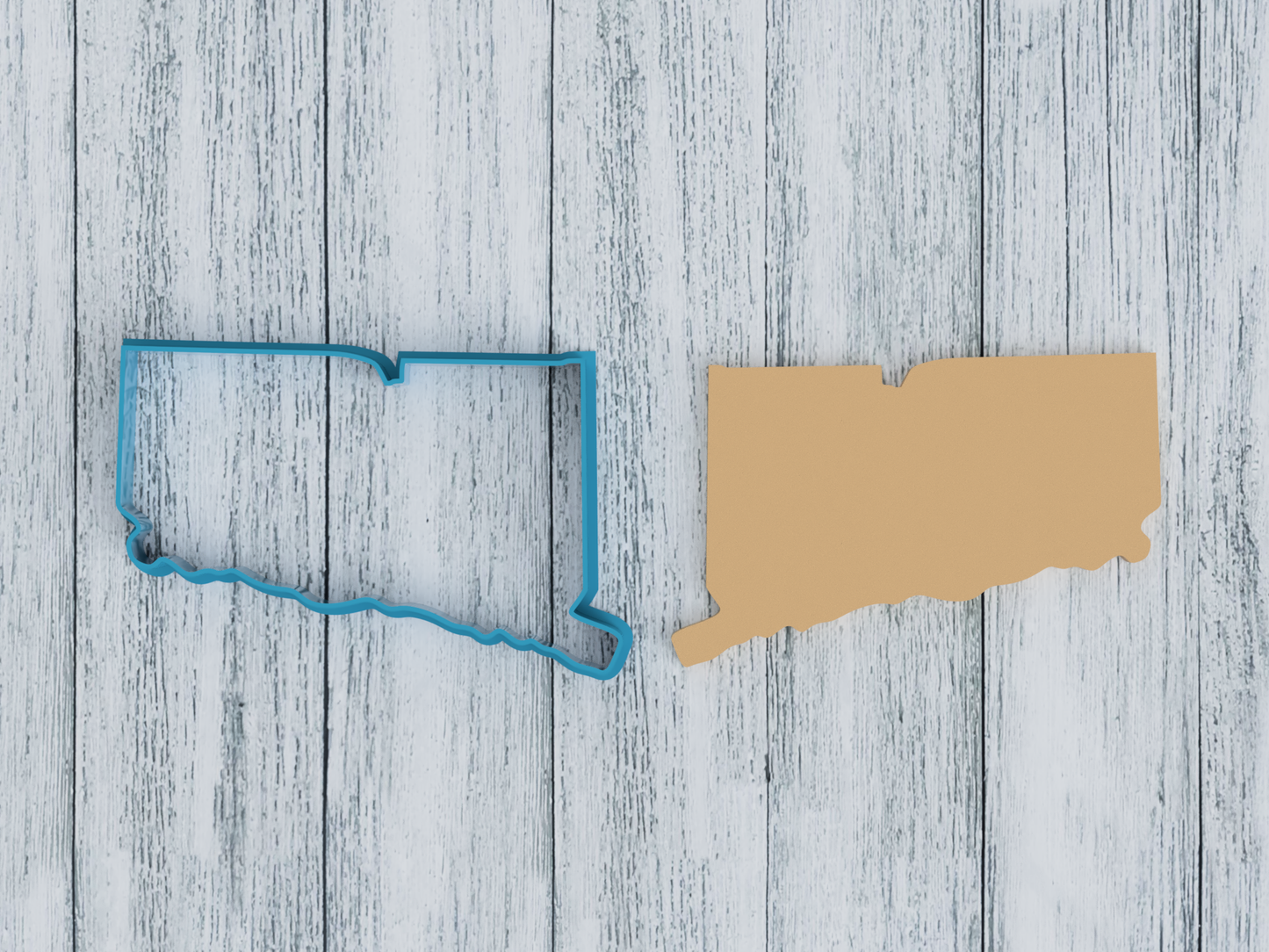 Connecticut Outline - Cookie Cutter / Sugar Cookie / Fondant / Clay (1039)