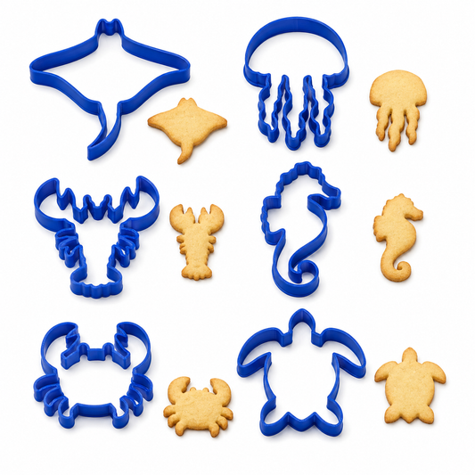 Ocean Animal Set - Cookie Cutter / Sugar Cookie / Fondant / Clay (0178)
