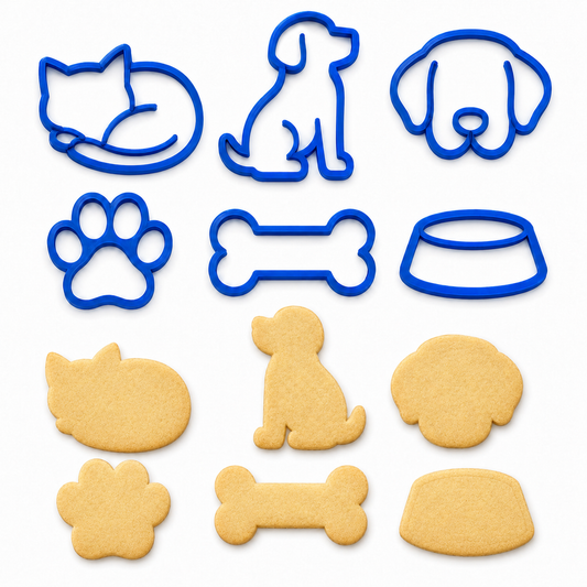 Pet Lovers Cookie Cutter Set / Sugar Cookie / Fondant / Clay (0207)