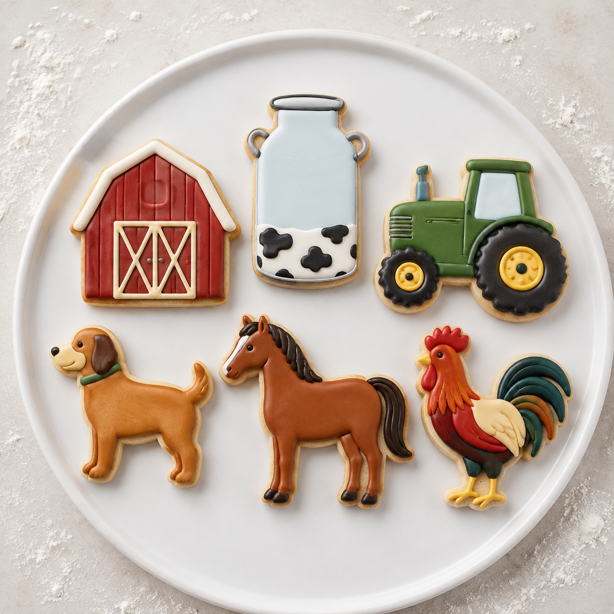 Farm Animal Set - Cookie Cutter / Sugar Cookie / Fondant / Clay (0156)