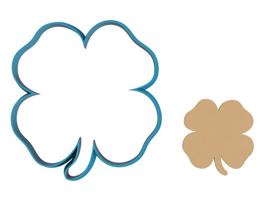 4 Leaf Clover Outline - Cookie Cutter / Sugar Cookie / Fondant / Clay (1056)