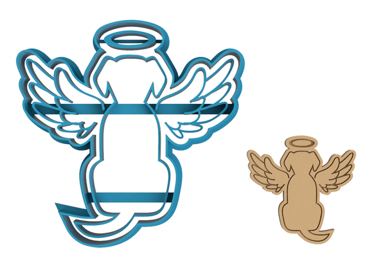 Sitting Angel Dog - Cookie Cutter / Sugar Cookie / Fondant / Clay (1447)
