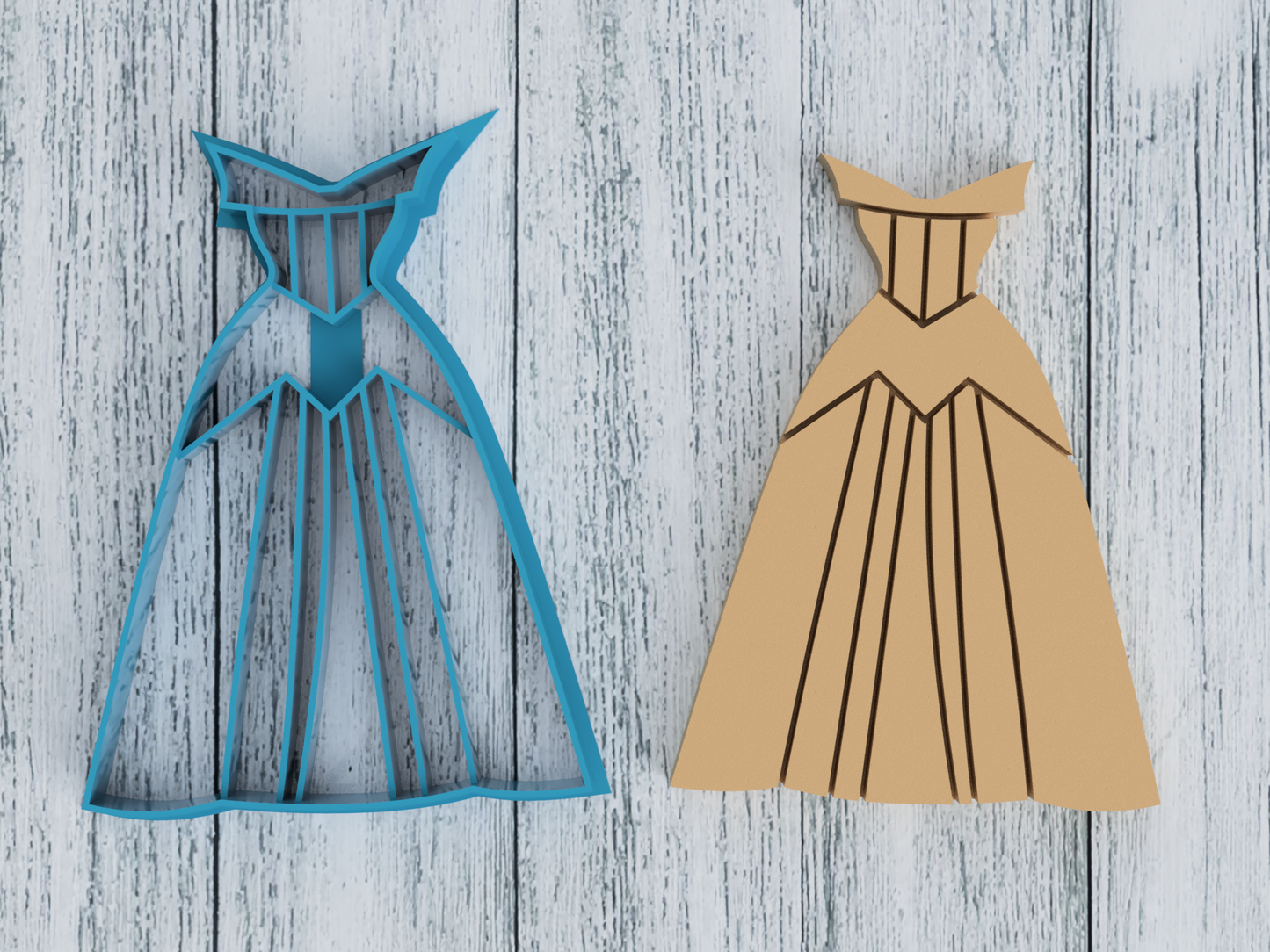Aurora's Dress - Cookie Cutter / Sugar Cookie / Fondant / Clay (1422)