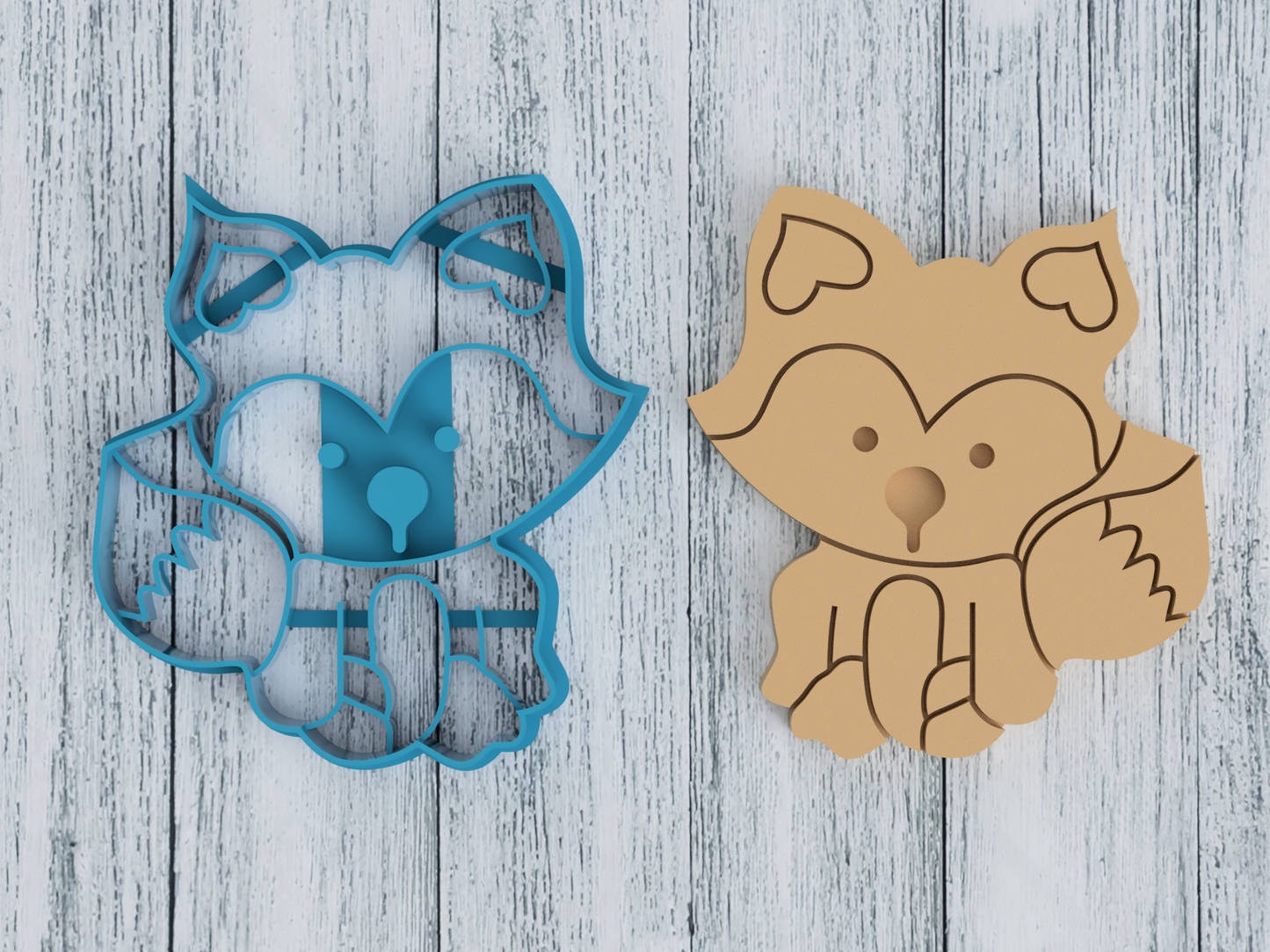 Baby Fox Woodland Creature - Cookie Cutter / Sugar Cookie / Fondant / Clay (1489)